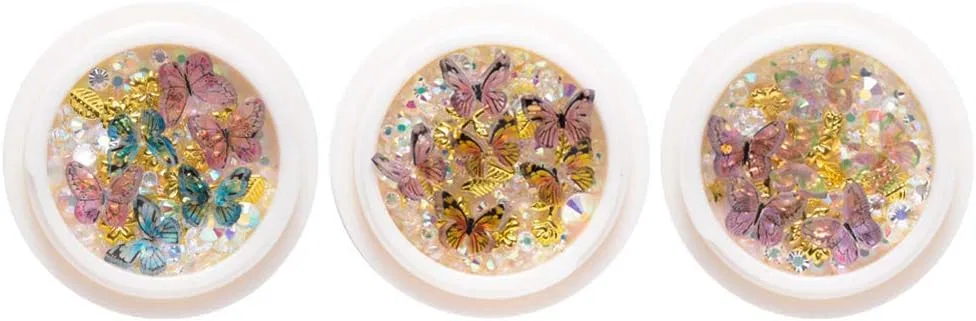 Набор бабочек-страз для ногтей, 6 коробок Uonlytech — фото 2