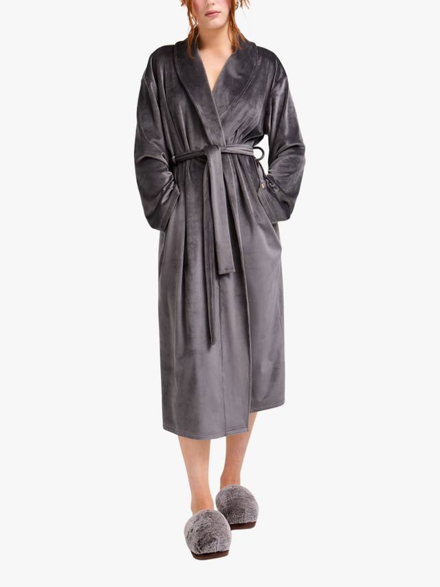 

Вельюровый удлинённый домашний халат Pretty You London, Raven