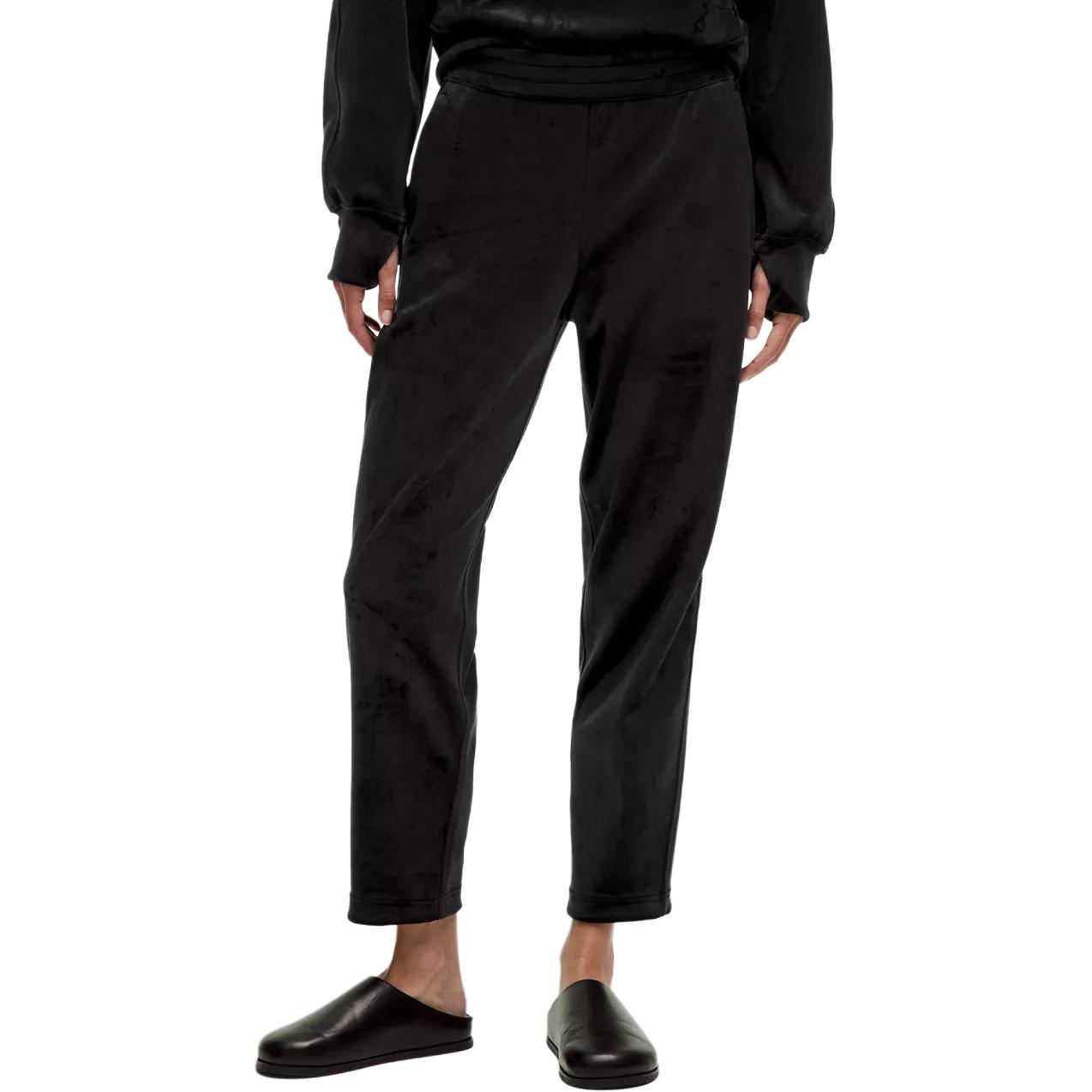 

Длина брюк серии Scuba бархатные повседневные брюки women's Lululemon, черный