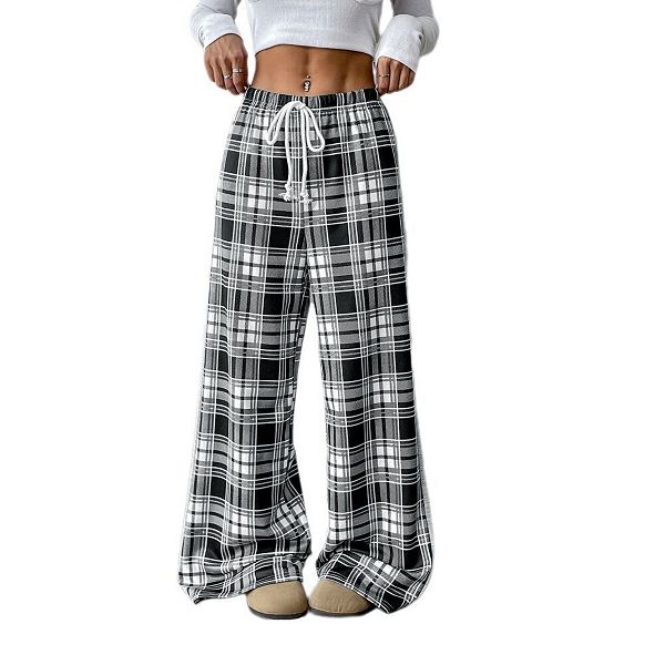 

Женские уютные пижамные брюки с карманами и шнурком Yesfashion