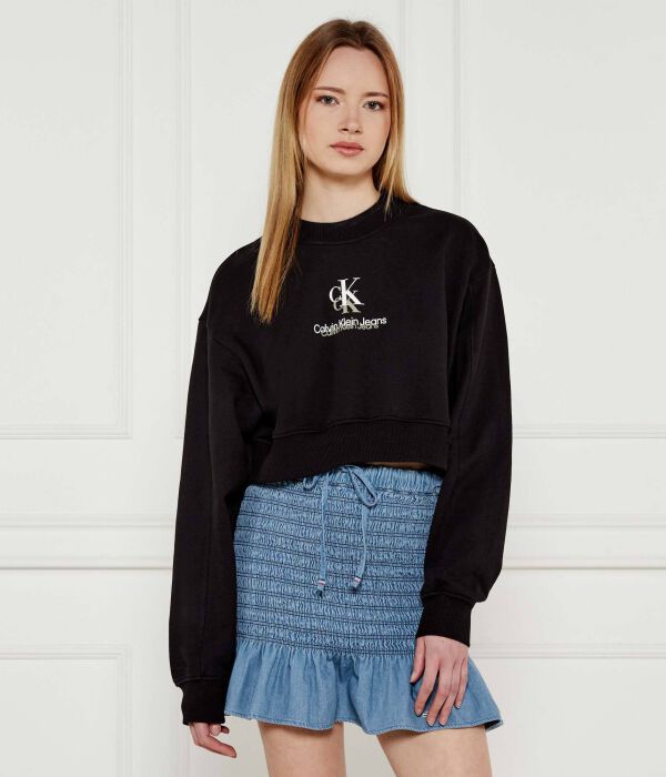

Свитер Cropped fit Calvin Klein Jeans, черный
