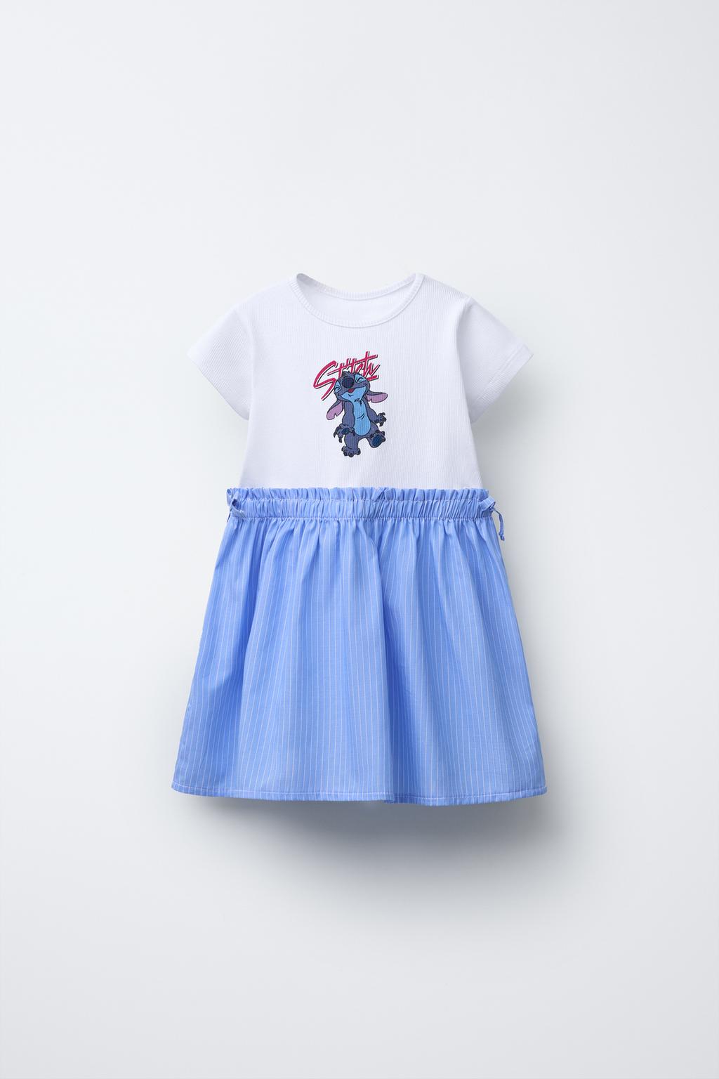 

Платье lilo & stitch disney ZARA, светло-синий
