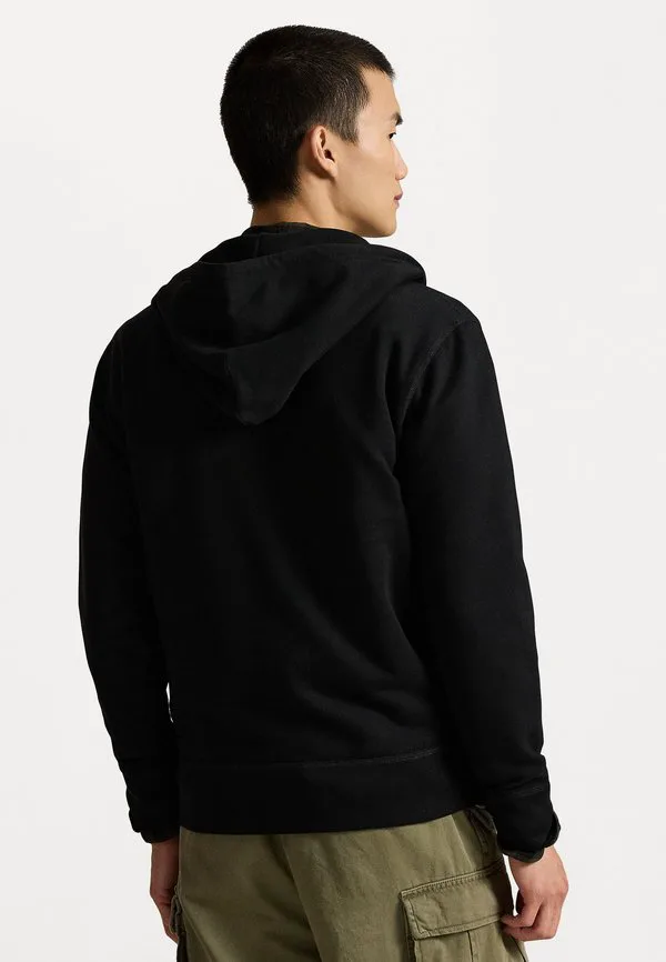 Толстовка с капюшоном на молнии из флиса rl Polo Ralph Lauren, Black — фото 3