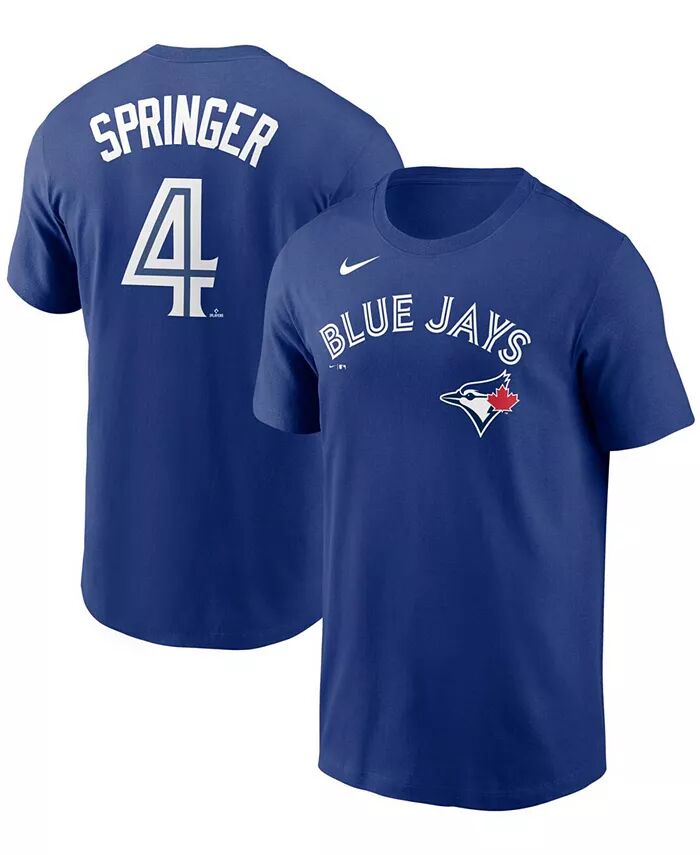 

Мужская футболка Toronto Blue Jays с именем и номером - Джордж Спрингер Nike