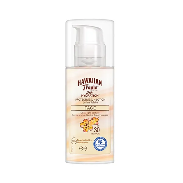 

Солнцезащитный лосьон для лица Silk Hidration Air Soft Face Protective Spf 30 Hawaiian Tropic, 50 ml