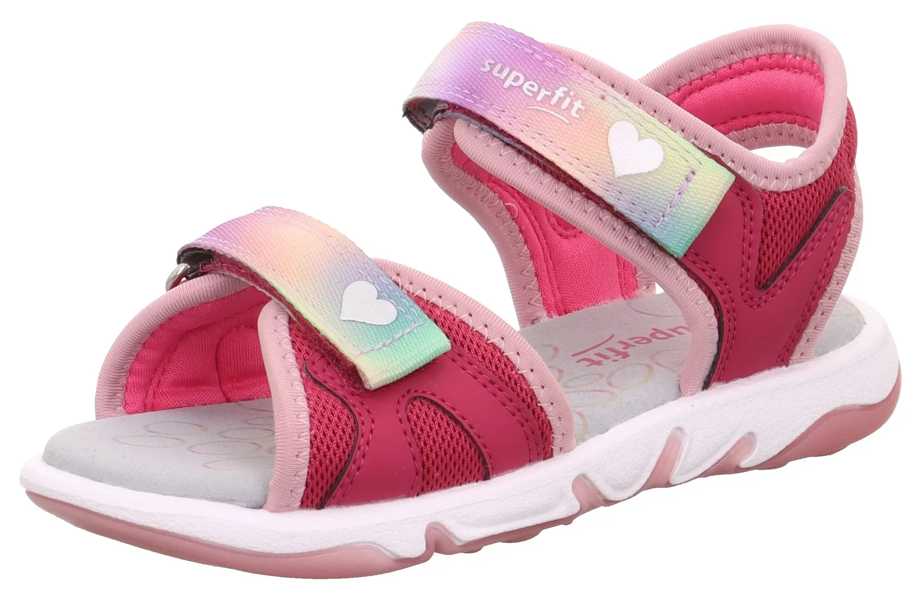 

Сандалии Superfit "PEBBLES WMS: Medium", летние туфли, туфли на липучке, сандалии, с милыми блестящими застежками, розовый