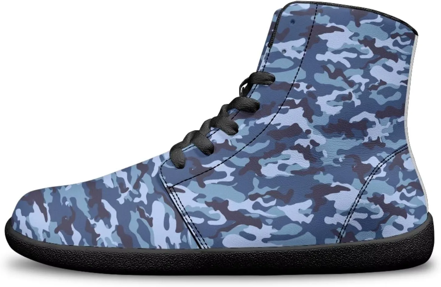 Мужские высокие кроссовки Barefoot с широкой коробкой для пальцев, подошвой с нулевым уклоном, противоскользящие, для походов и бега, ботинки до щиколотки Xixirimido, камуфляж — фото 3
