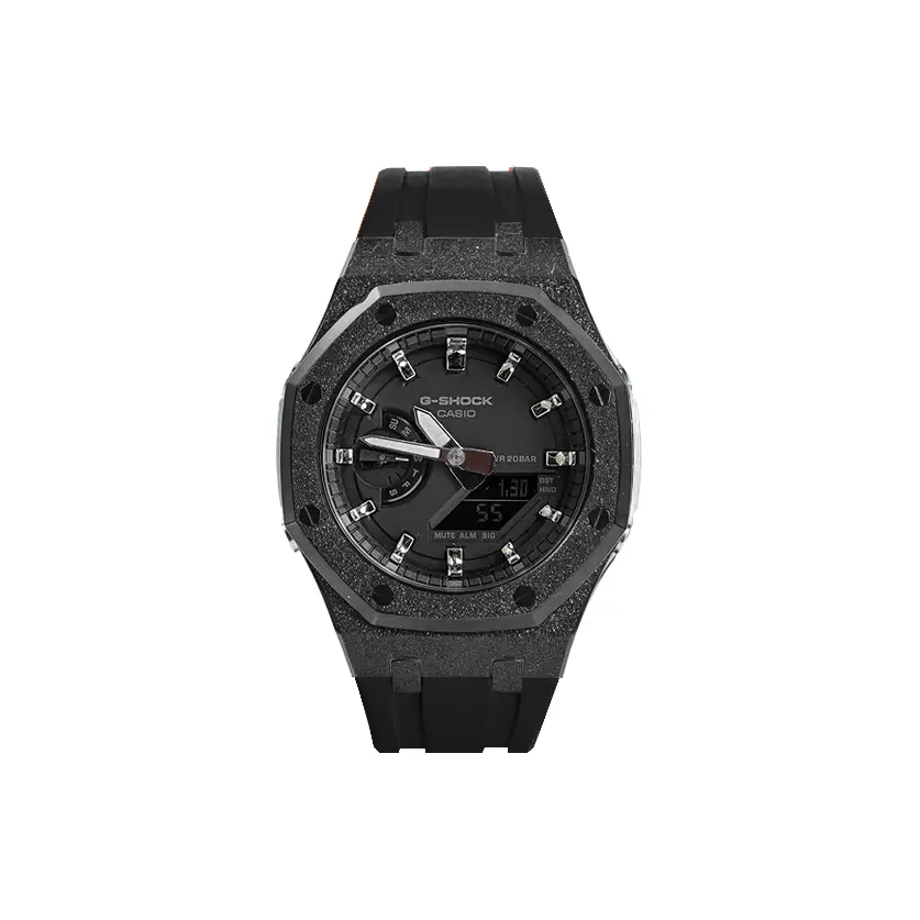 

CASIO Часы Unisex Liquid Crystal/Analog Dual Display Series Black Watch, Dual Blade Warrior, Frost Black Case Black Strap