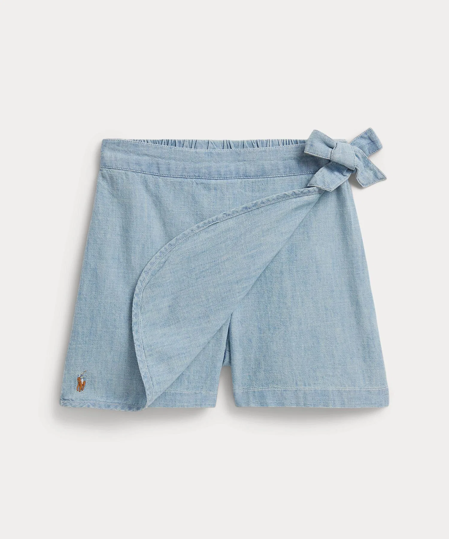 Детская юбка-шорты POLO RALPH LAUREN CHILDRENSWEAR из шамбре — фото 3