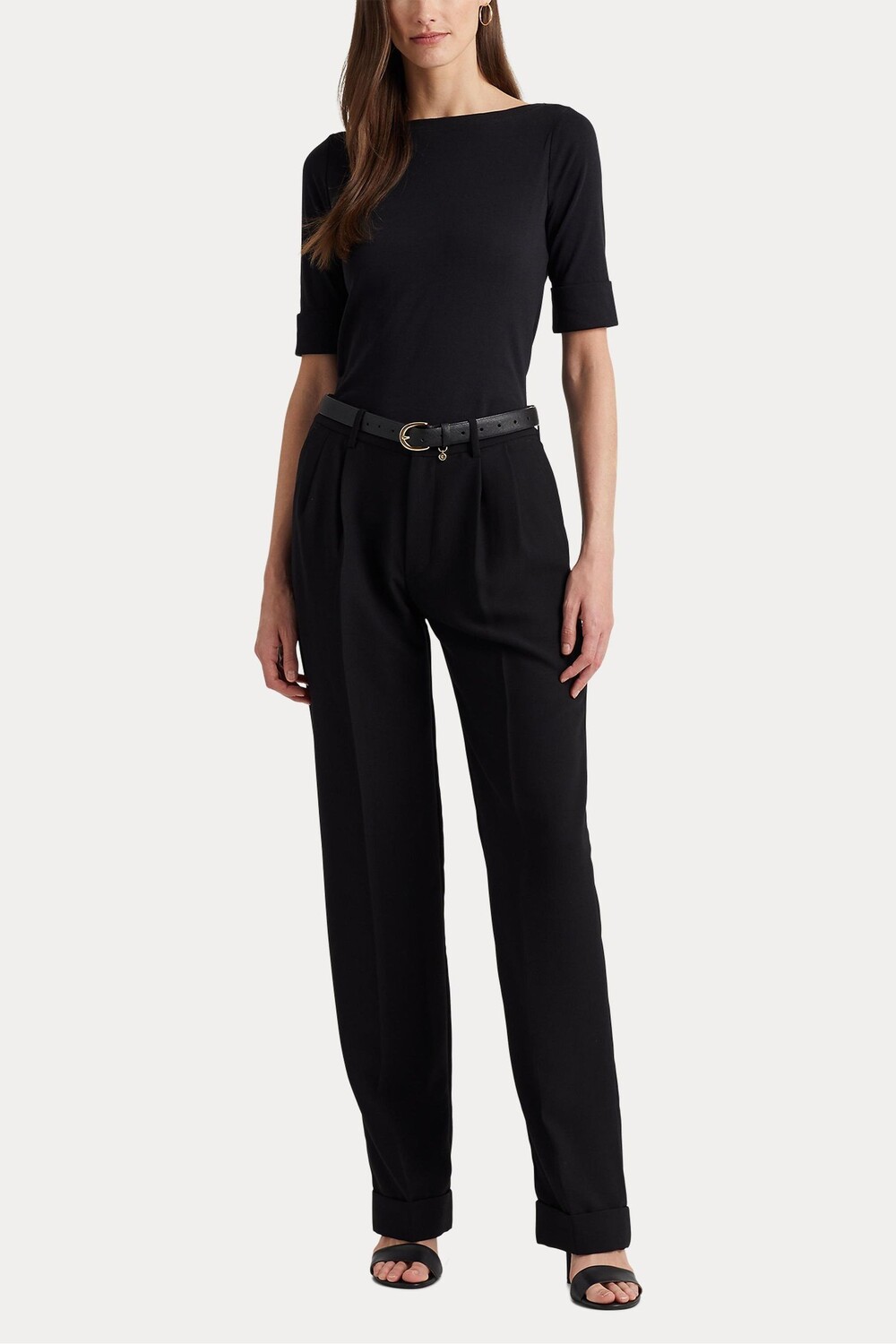 Топ Ralph Lauren Lauren Judy из эластичного хлопка Lauren Ralph Lauren, черный — фото 4