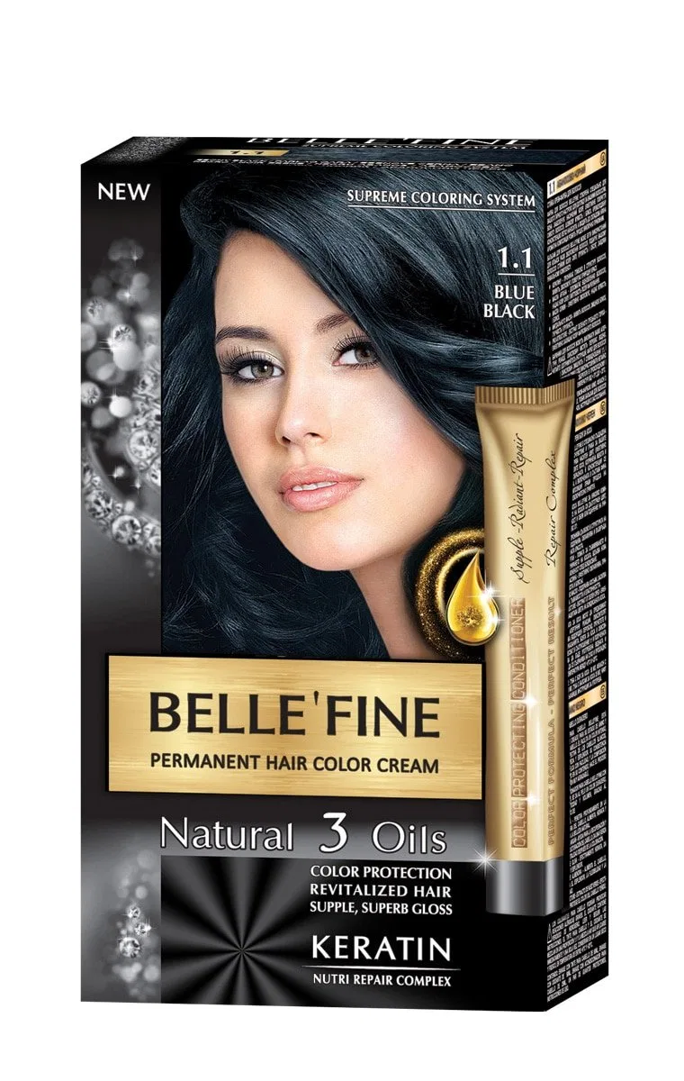 Стойкая крем-краска для волос Belle’Fine Belle, Black