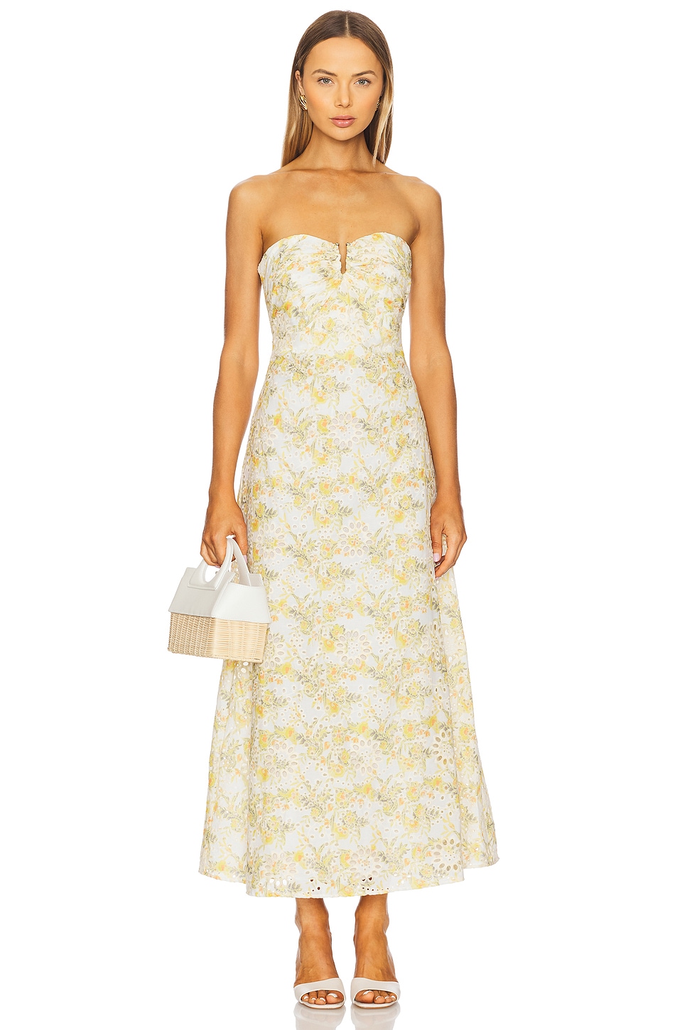 

Макси-платье Lora с вышивкой Bardot, yellow floral