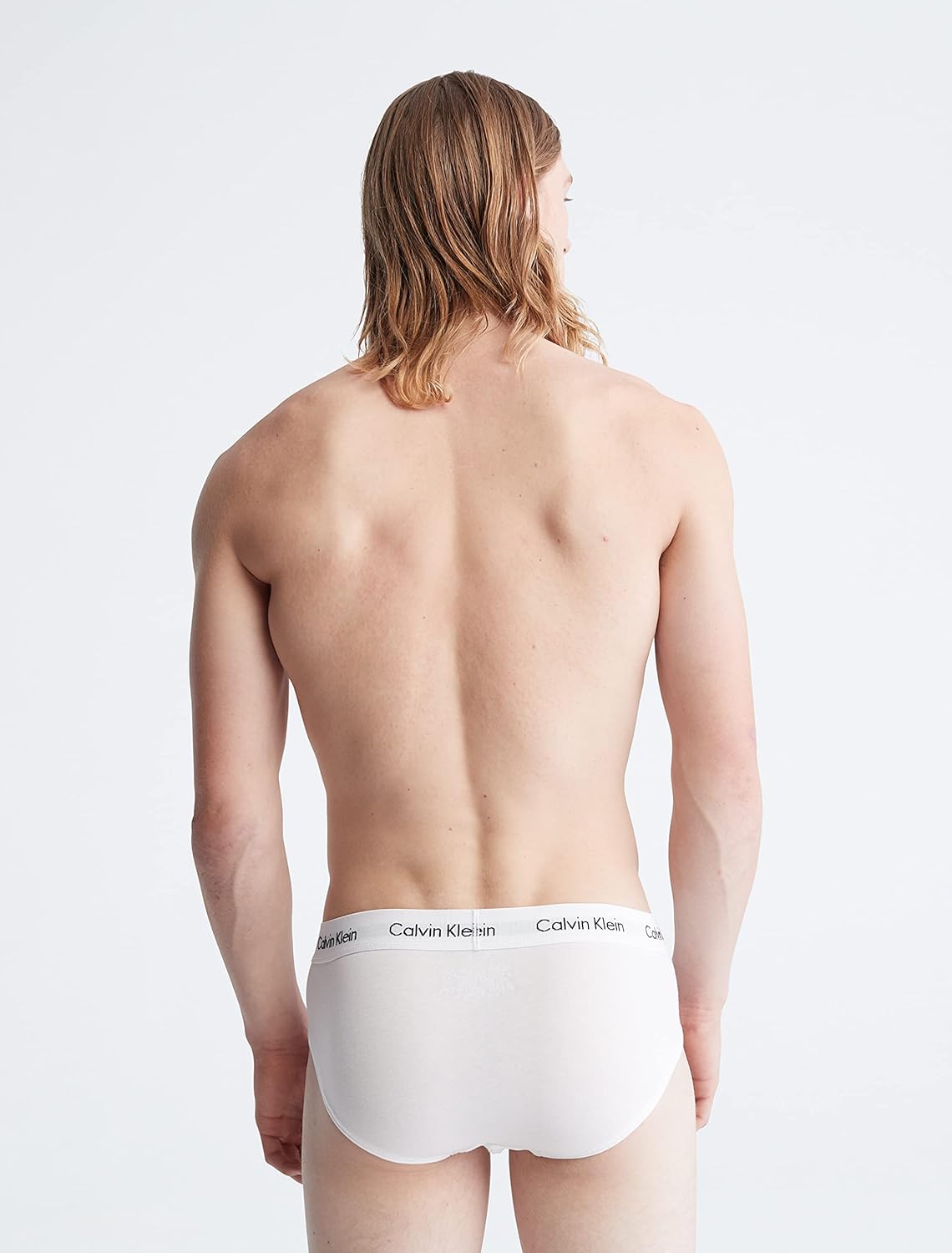 Мужские трусы-слипы Calvin Klein из хлопка и стретча, комплект из 5 пар, 2 Black, 2 Grey Heather, 1 White — фото 3