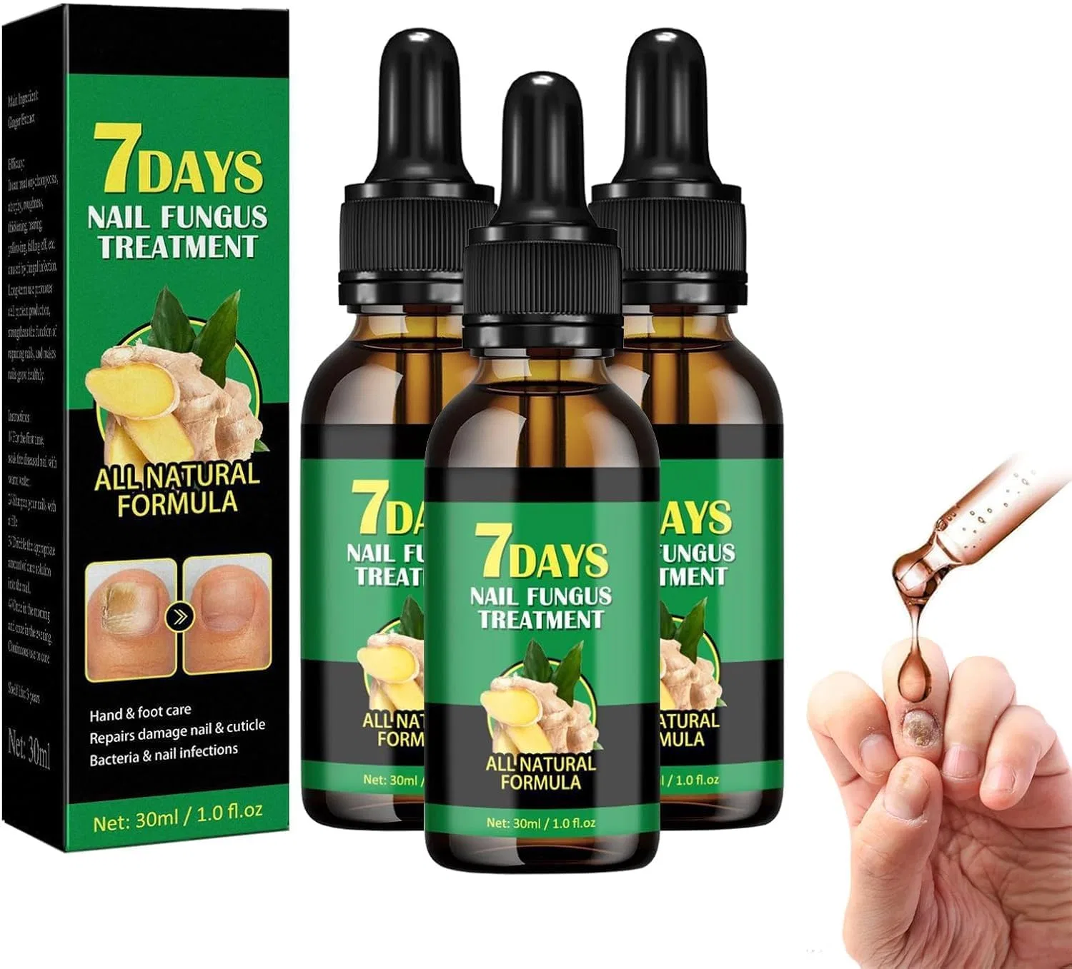 Сыворотка для роста ногтей с имбирем 7 Days Ginger Nail, 3 шт. Ylbhyirsjf
