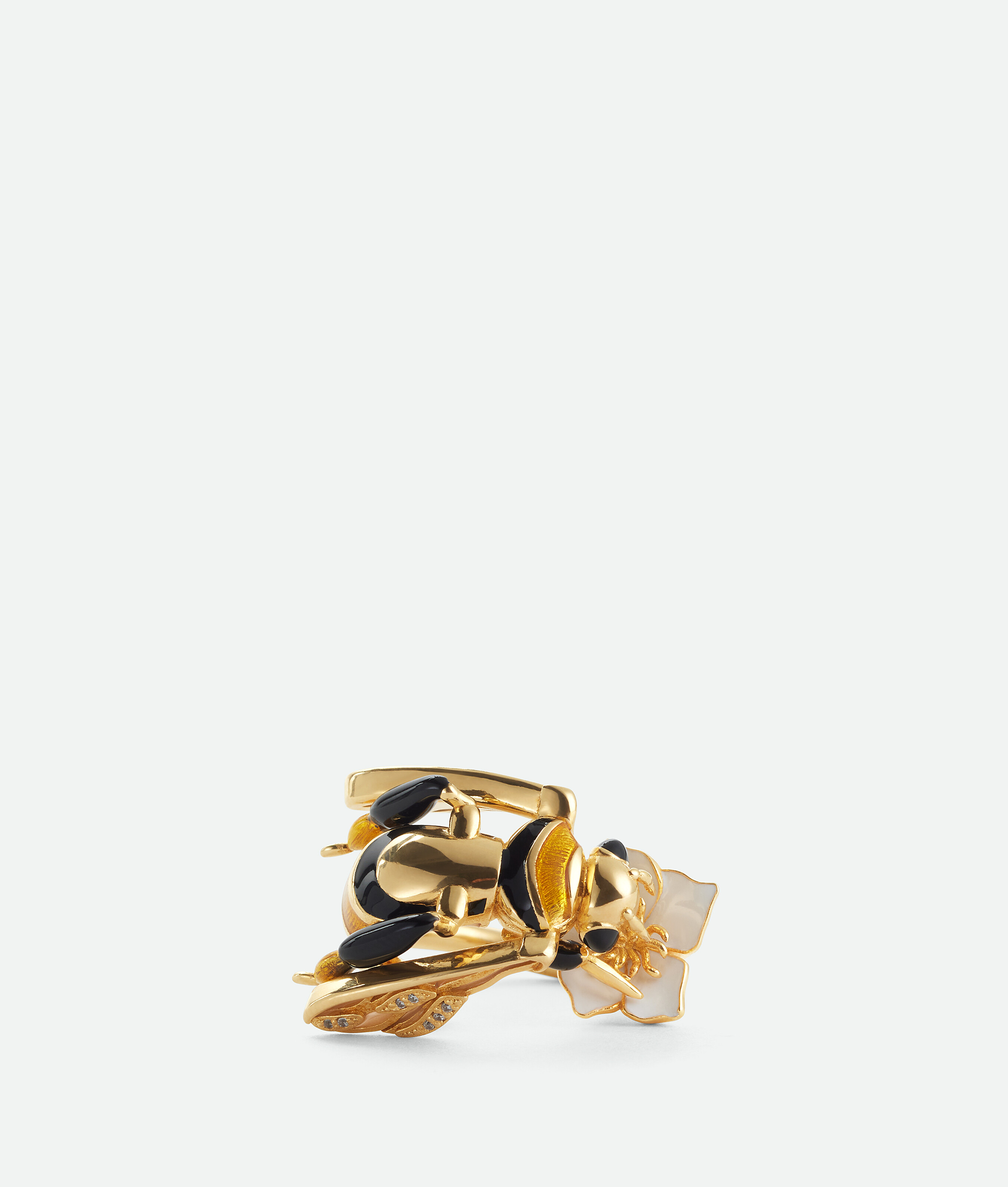 

Ape ring BOTTEGA VENETA, белый/золотой карамельный