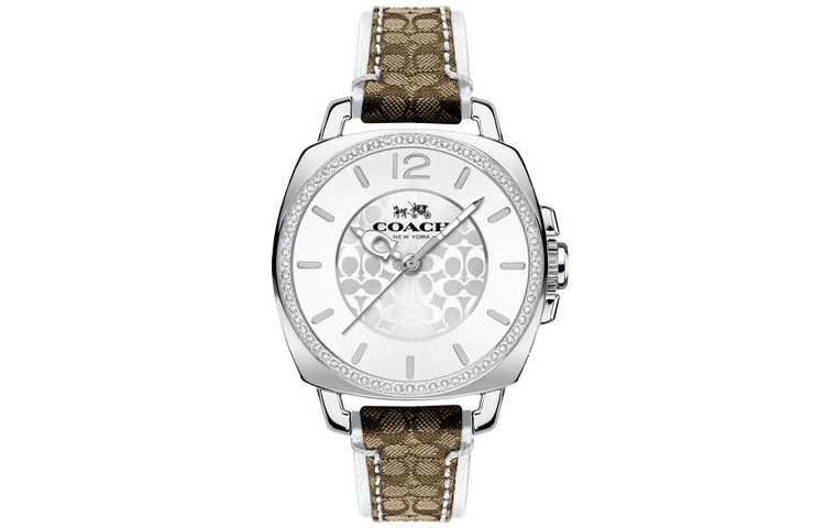 

COACH Часы Wrist Watch Quartz Movement Cow Leather Strap 34mm Silver Dial Women's Watch