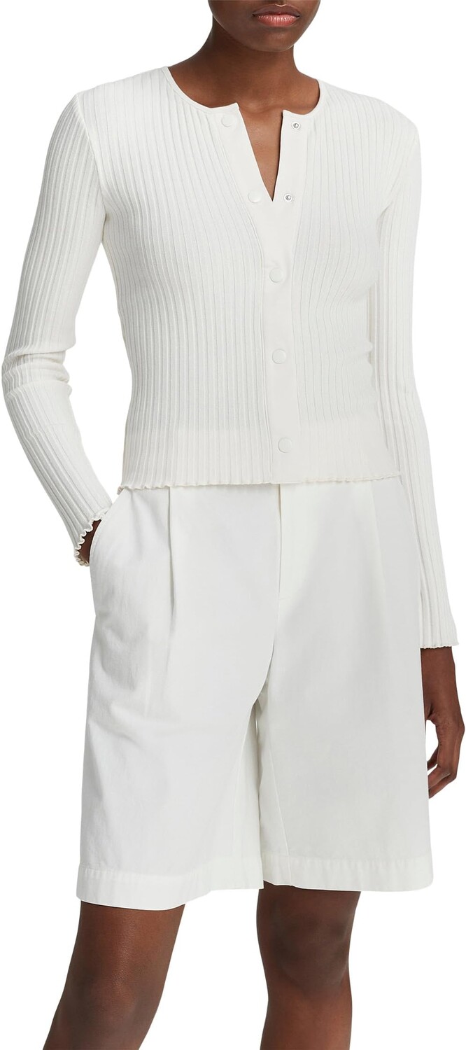 

Свитер Vince Rib Long Sleeve Novelty Top, цвет Off White