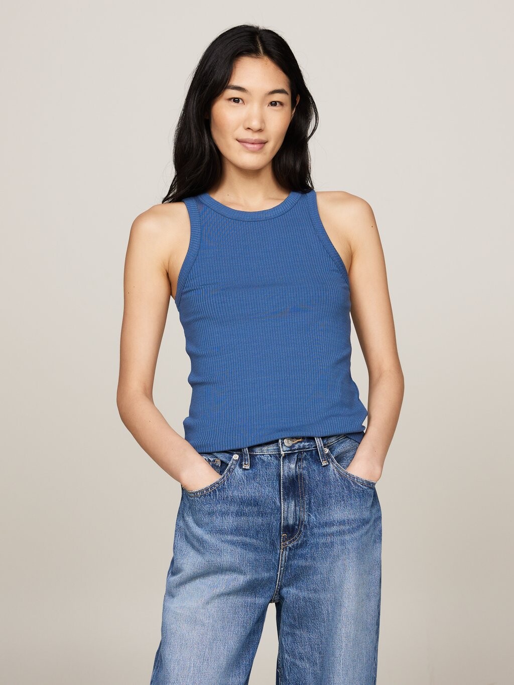 

Топ SLIM TANK Tommy Hilfiger, темно-синий