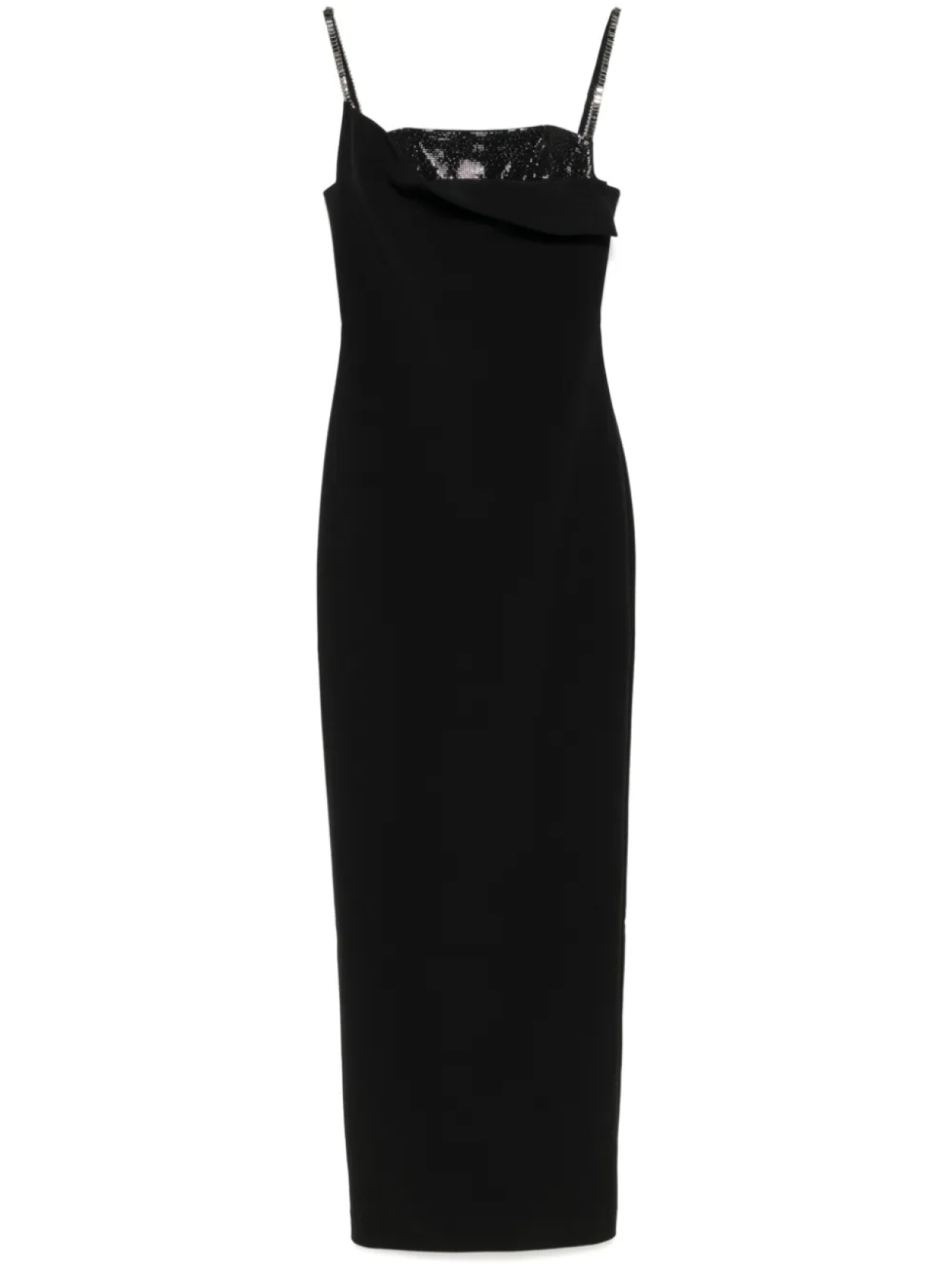 

Платье из крепа с отделкой от Roland Mouret, черный