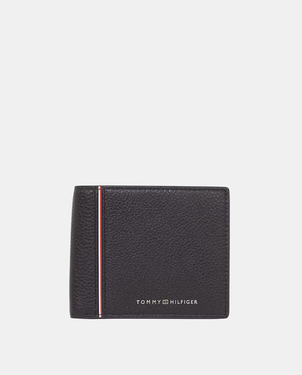 

Мужской черный кожаный кошелек Tommy Hilfiger