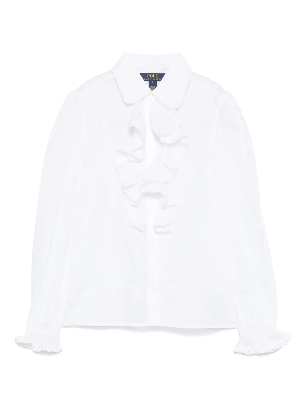 

Рубашка с оборками POLO RALPH LAUREN KIDS, белый