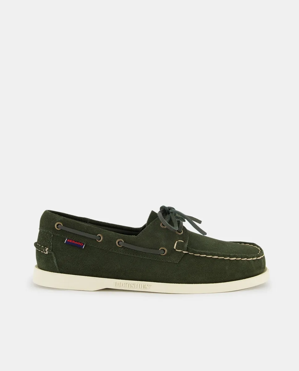 

Мужские замшевые морские туфли со шнурками Sebago, зеленый