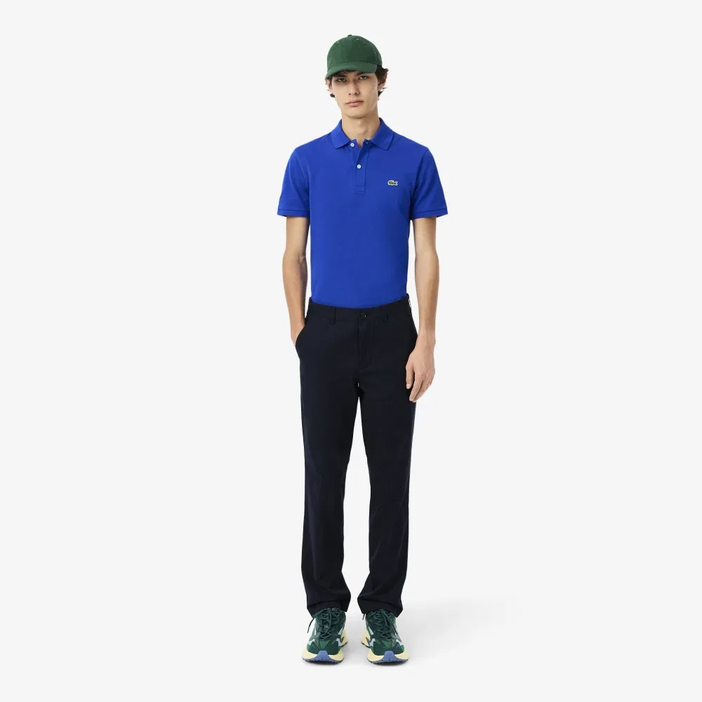 Мужские чиносы прямого кроя тёмно-синие от Lacoste