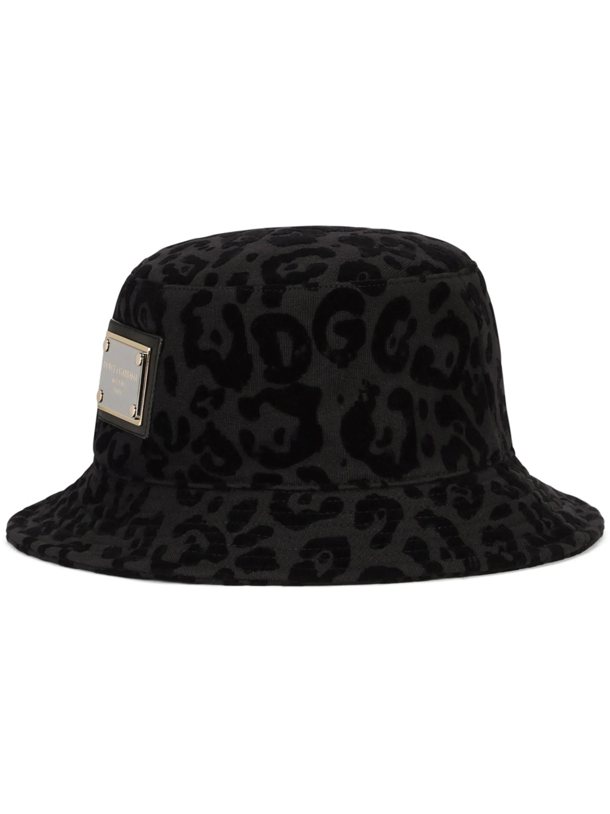 

Панама с леопардовым принтом Dolce & Gabbana, черный