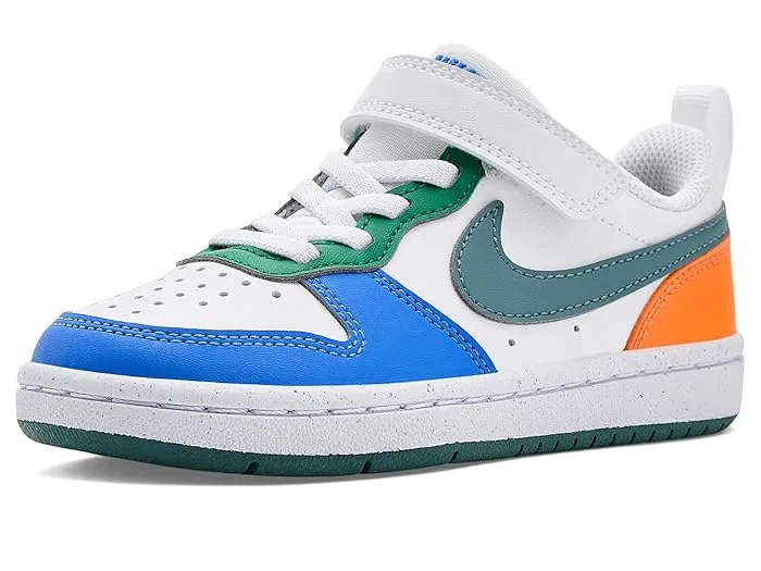 Кроссовки Nike Kids Court Borough Low Recraft, White/Mineral Slate/Malachite — фото 2