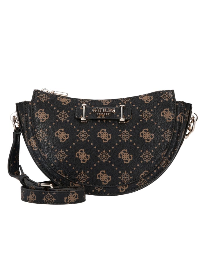 

Сумка через плечо Silia 28 см с логотипом цвета эспрессо Guess