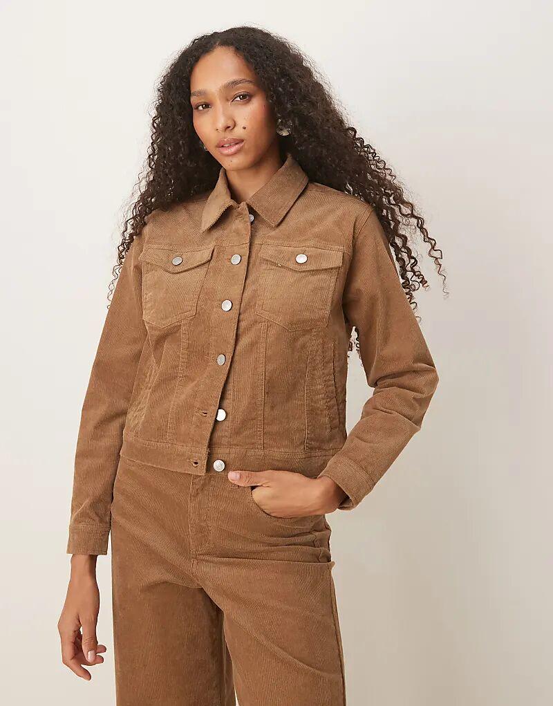 

Куртка JJXX coord вельветовая дальнобойщик коричневого цвета