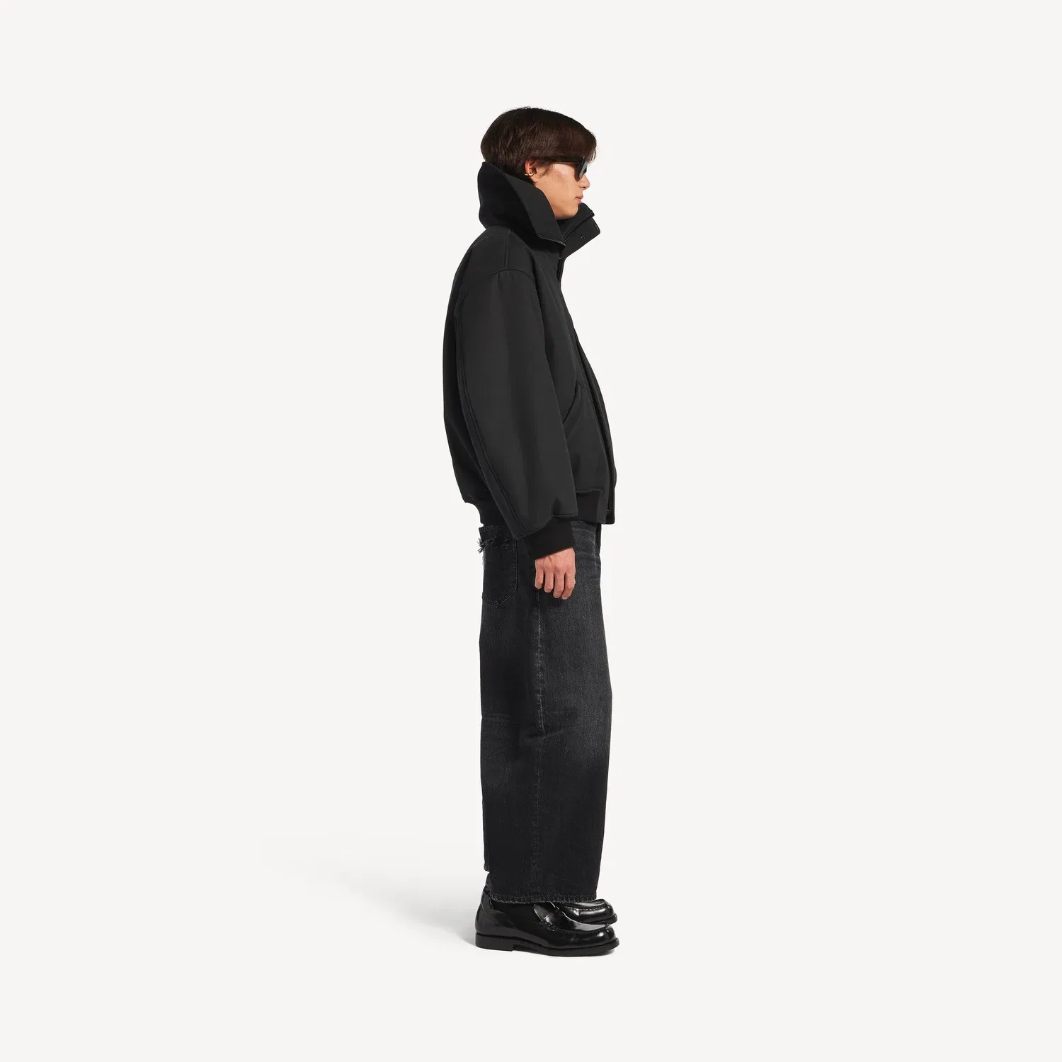 Мужские изогнутые джинсы черного цвета Balenciaga — фото 3