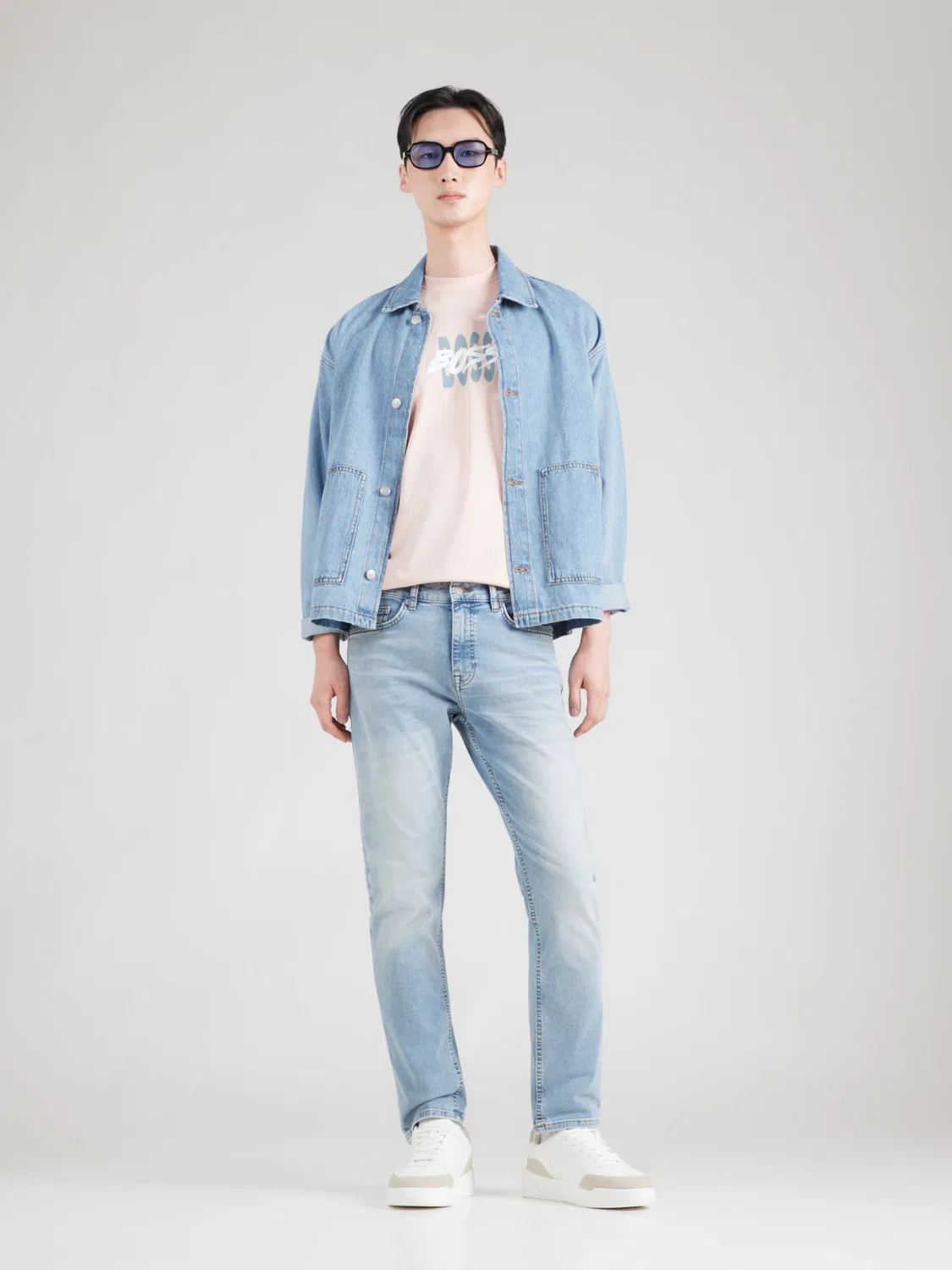 Джинсы Boss Slim fit Delaware Bo синего цвета — фото 3