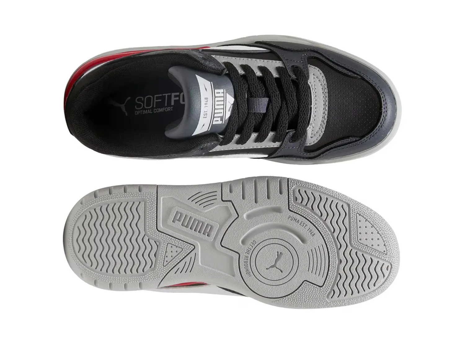 Кроссовки Rebound Retro - детские Puma, Black/Red — фото 3