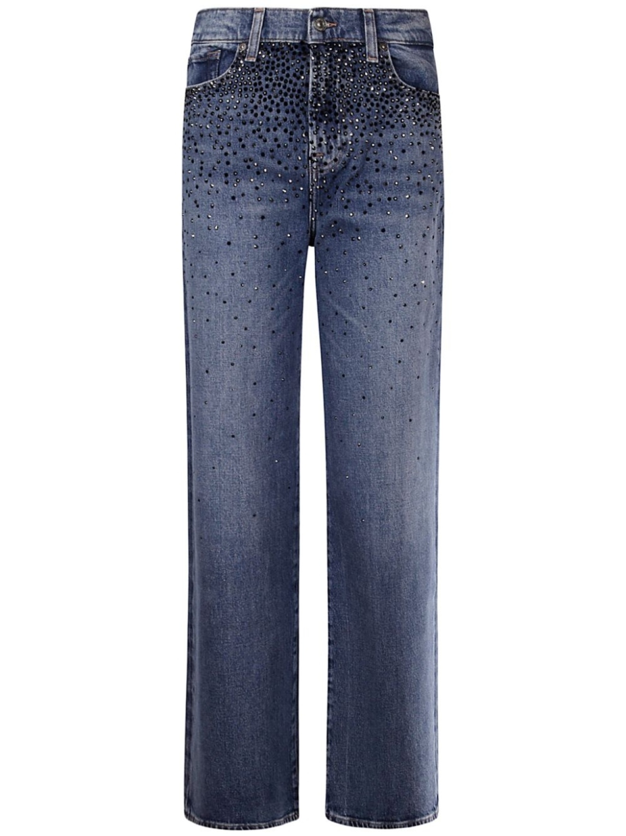 

7 For All Mankind джинсы с кристаллами, синий