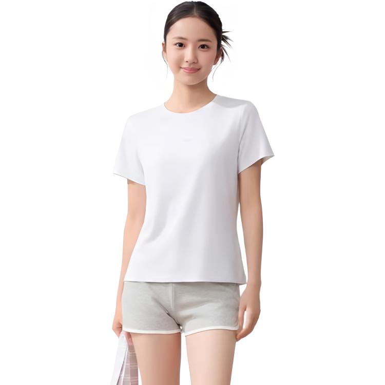 

361° Футболка женская белая с круглым вырезом тонкая прямая посадка