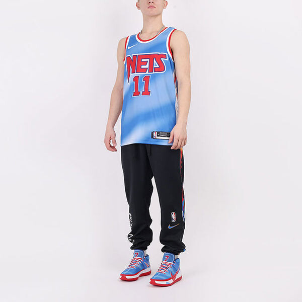 Майка Nike NBA Kyrie Irving Brooklyn Nets HWC Edition Basketball Jersey For Men Blue, синий — фото 3