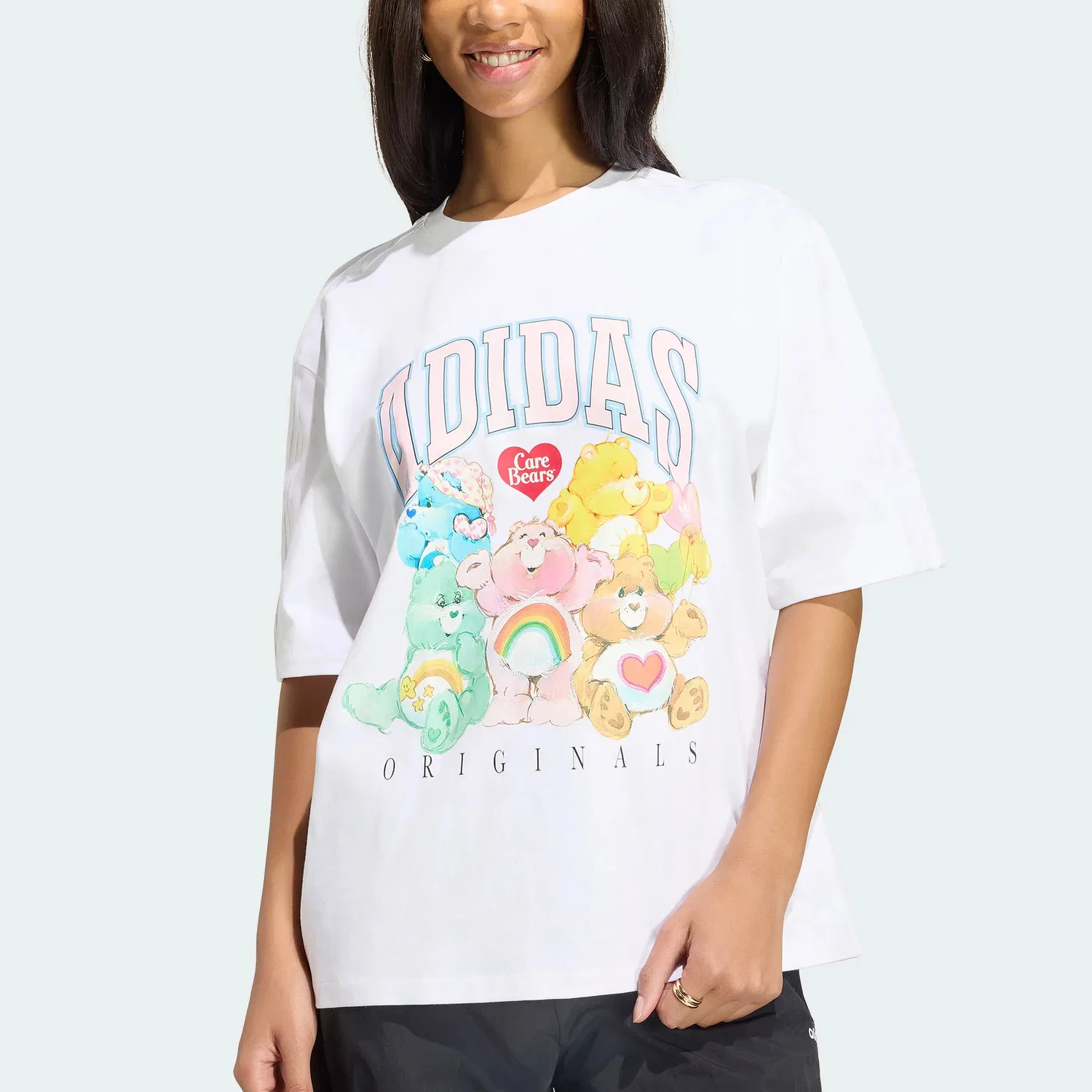 Футболка Adidas Originals x Care Bears белая/желтая/розовая/синяя — фото 3