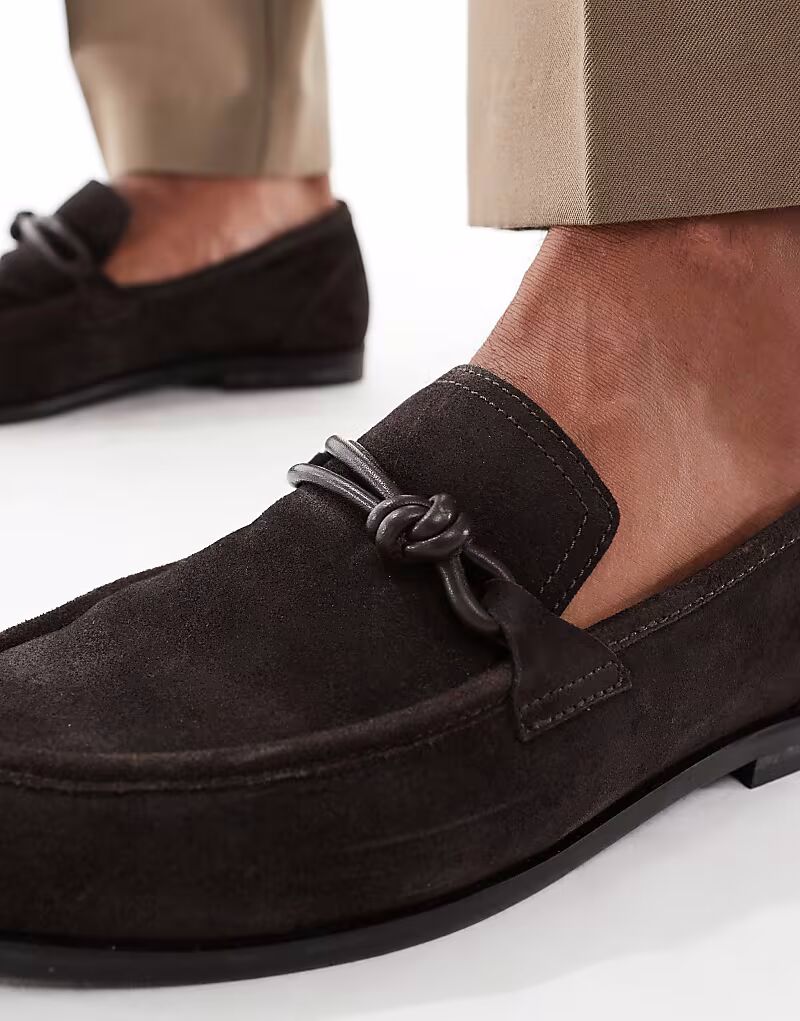 Узкие лоферы из коричневой замши Asos Design — фото 3