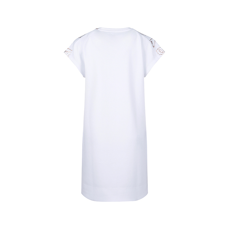 EMPORIO ARMANI EA7 Short Sleeved Dress Women's White — фото 4