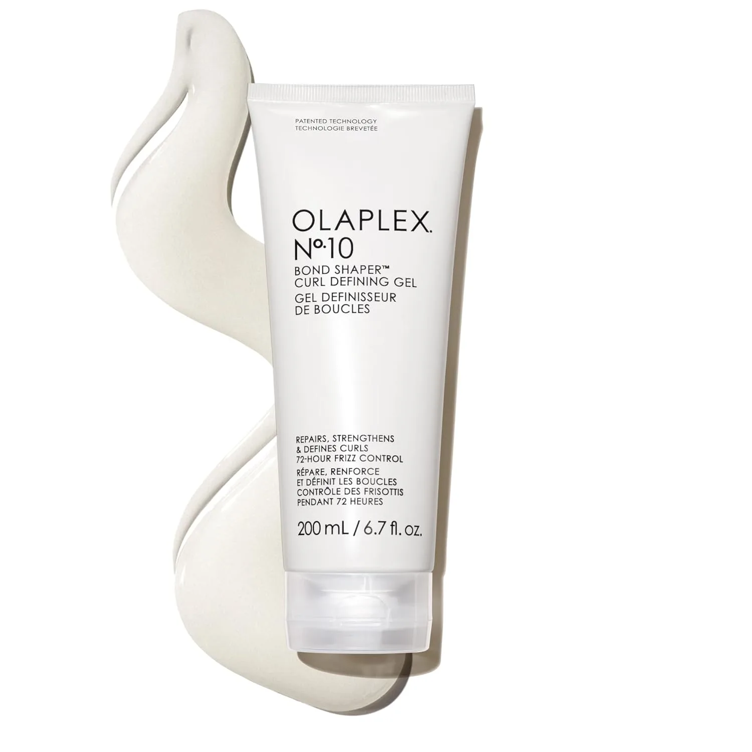Olaplex Nº.10 Bond Shaper Curl Defining Gel: гель для определения завитков, разглаживающий пушистость | увлажняет, распутывает и формирует локоны | фиксация на весь день без следов | для кудрявых, вьющихся и волнистых волос, 200 мл