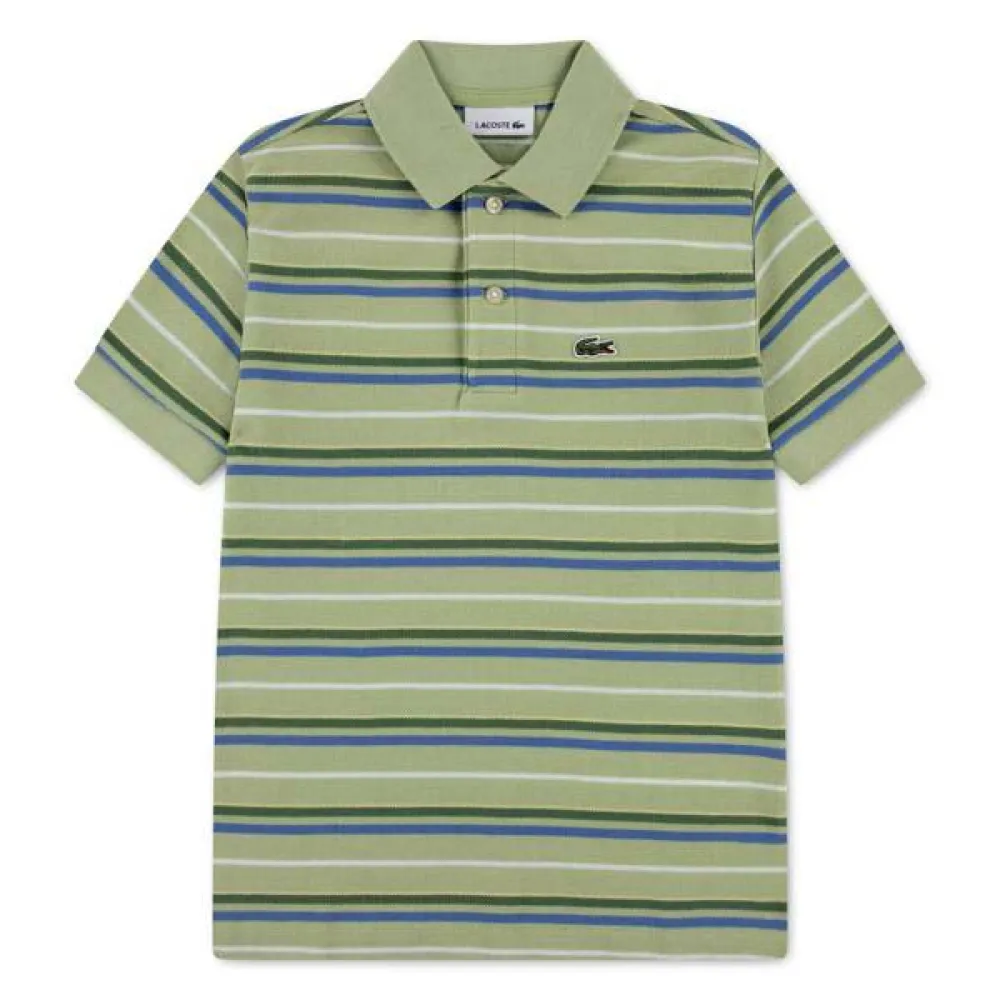 Детская рубашка-поло Lacoste 847040 с коротким рукавом Lacoste kids, зеленый