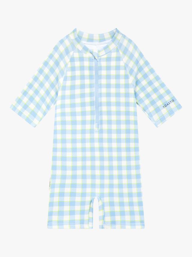 

Детская пижама на молнии с защитой от ультрафиолета Toastie, цвет Blue Gingham