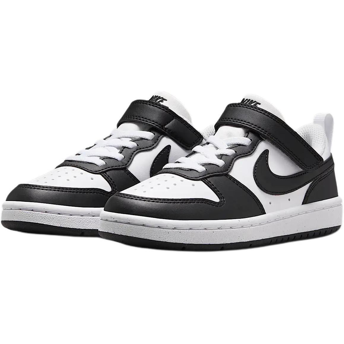 Nike Court Borough нескользкие устойчивые к истиранию детские скейтбординг кроссовки White Black для детей 3-7 лет — фото 4