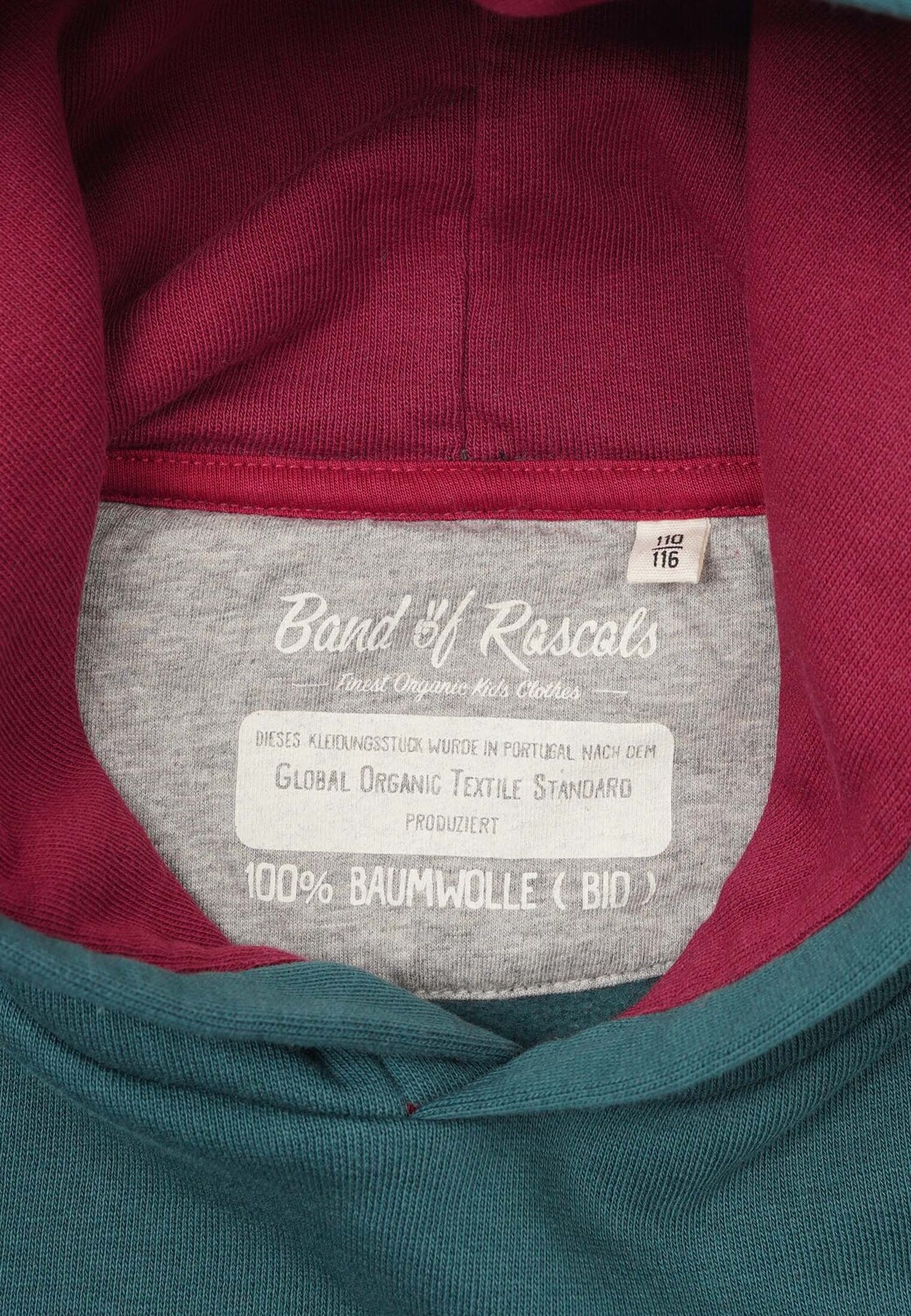 Пуловер Band of Rascals Kapuzen 3C Block, цвет racing green bordeaux — фото 4