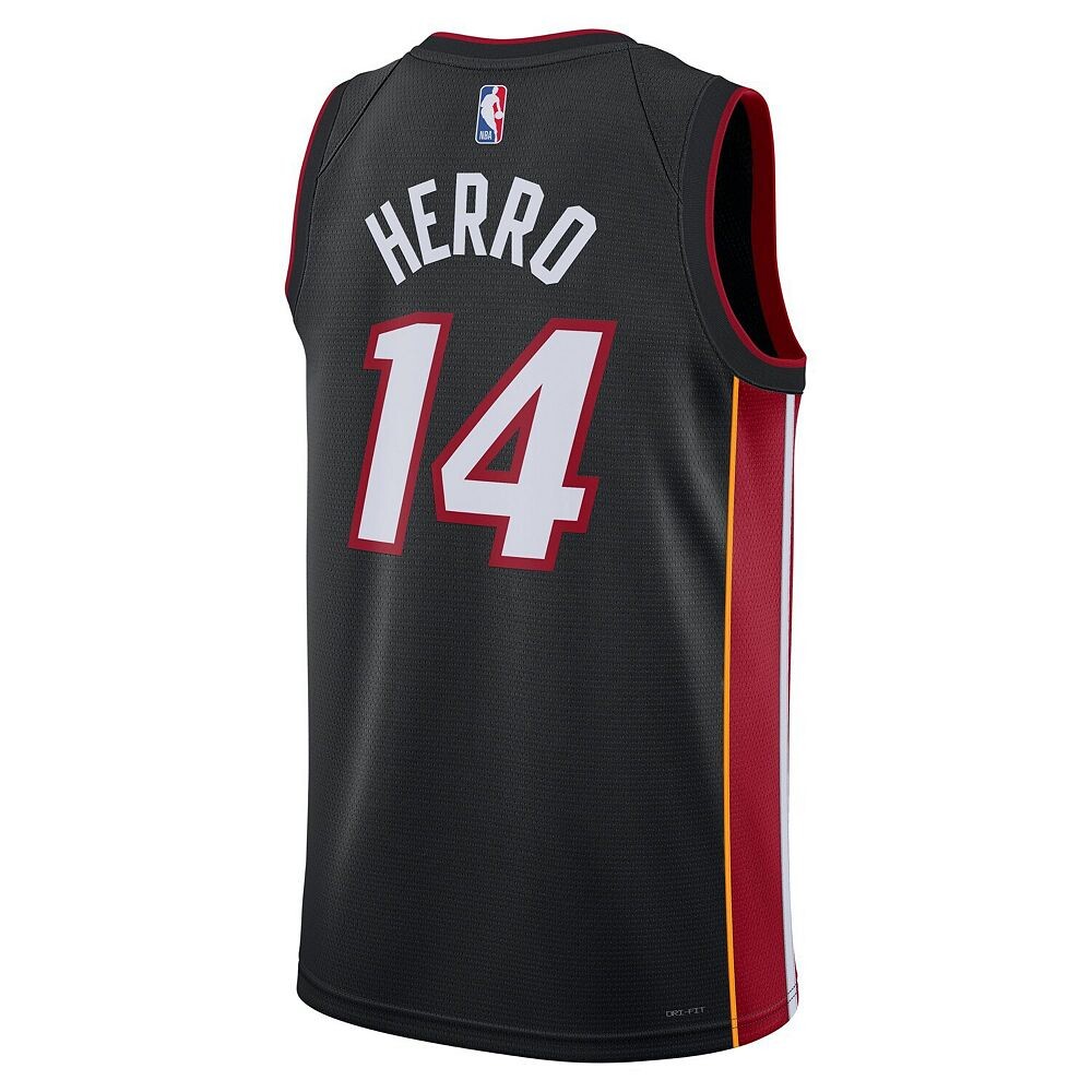 Черная майка унисекс Nike Tyler Herro Miami Heat Swingman — Icon Edition, цвет Hea Black — фото 4