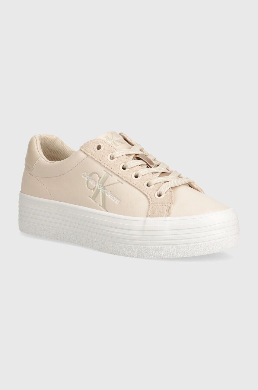 

Кроссовки Calvin Klein Jeans BOLD VULC FLATF LOW MIX ML MTR, бежевый