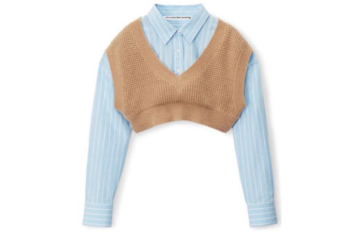 

Слоеный вязаный жилет Alexander Wang, коричневый