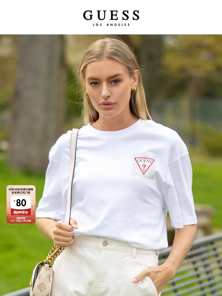 

Футболка классическая Guess с короткими рукавами и принтом логотипа, темно-серый