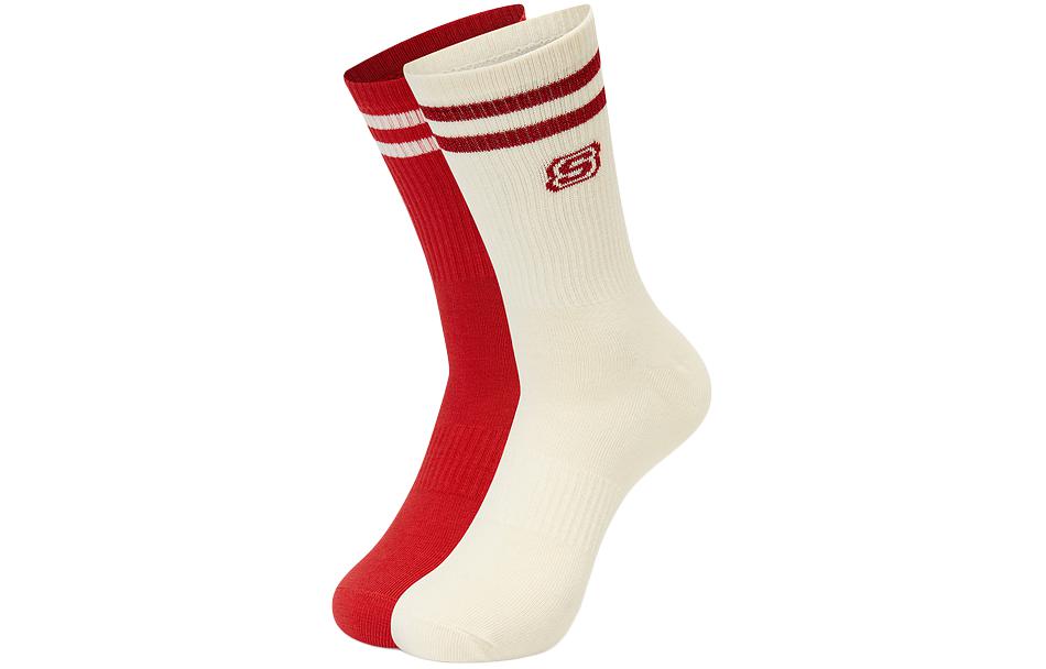 

Носки до середины икры унисекс 2 пары Skechers, 2 пары (красный/экрю/042V)